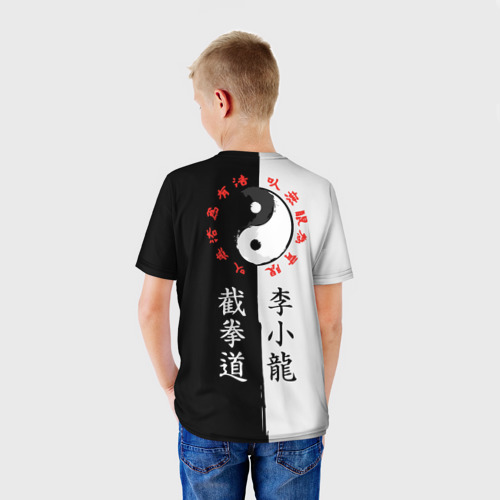 Детская футболка 3D с принтом Jeet Kune Do, вид сзади #2