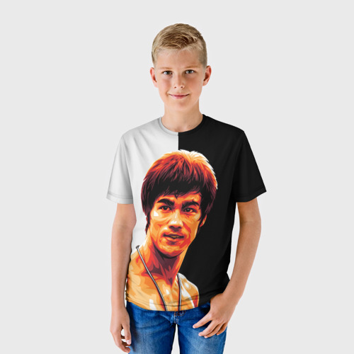 Детская футболка 3D с принтом Jeet Kune Do, фото на моделе #1