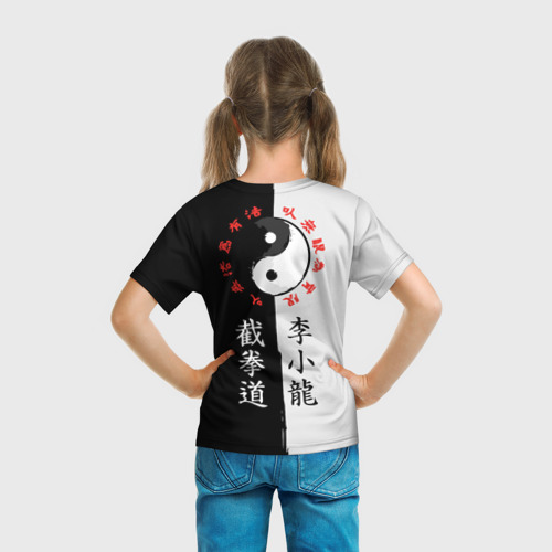 Детская футболка 3D с принтом Jeet Kune Do, вид сзади #2