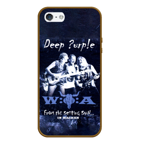 Чехол для iPhone 5/5S матовый From The Setting Sun... In Wacken - Deep Purple, цвет коричневый