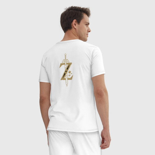 Мужская пижама хлопок Z Link, цвет белый - фото 4