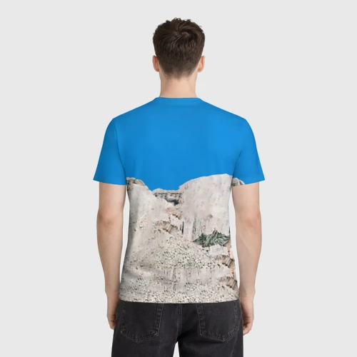 Мужская футболка 3D с принтом Deep Purple in Rock, вид сзади #2