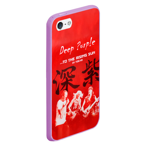 Чехол для iPhone 5/5S матовый Deep Purple To The Rising Sun, цвет сиреневый - фото 3