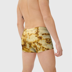 Плавки с принтом Жареный блин текстура для мужчины, вид на модели сзади №2. Цвет основы: белый