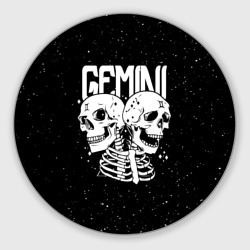 Круглый коврик для мышки Dark Gemini