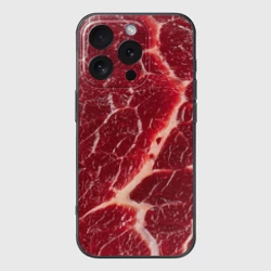 Чехол для iPhone 16 Pro силиконовый с защитой камеры Мясо на Хэллоуин - текстура