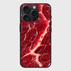 Чехол силиконовый для Apple iPhone 15 Pro Мax матовый Мясо на Хэллоуин - текстура