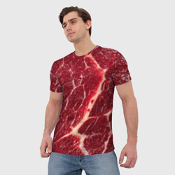Мужская футболка 3D Мясо на Хэллоуин - фото 2