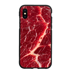 Чехол для iPhone XS Max матовый Мясо на Хэллоуин - текстура