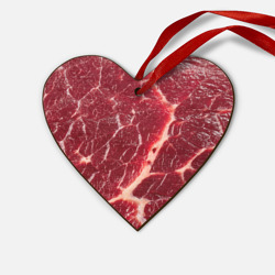 Деревянная игрушка Сердце Мясо на Хэллоуин - текстура