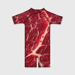 Детский купальный костюм 3D Мясо на Хэллоуин - текстура