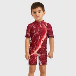 Детский купальный костюм 3D Мясо на Хэллоуин - текстура - фото 2