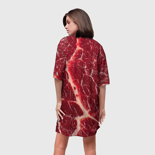 Платье-футболка 3D Мясо на Хэллоуин - текстура, цвет 3D печать - фото 4