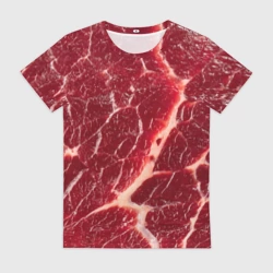 Женская футболка 3D Мясо на Хэллоуин - текстура