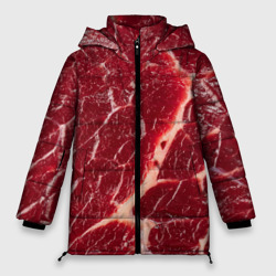Женская зимняя куртка Oversize Мясо на Хэллоуин - текстура