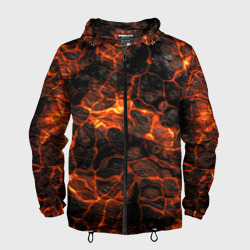 Текстура горящей лавы – Мужская ветровка 3D с принтом купить