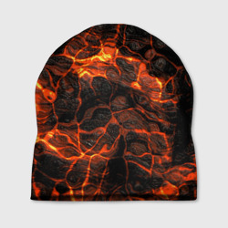 Текстура горящей лавы – Шапка 3D с принтом купить