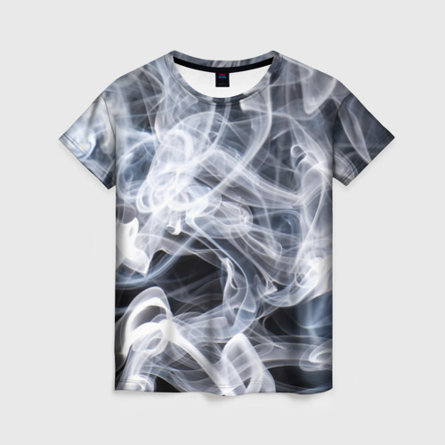 Женская футболка 3D с принтом Графика дыма, вид спереди #2