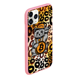 Чехол для iPhone 11 Pro Max матовый BitCoin кот - фото 2