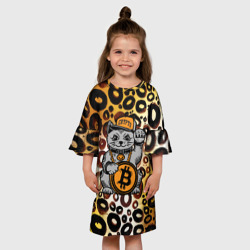 Детское платье 3D BitCoin кот - фото 2