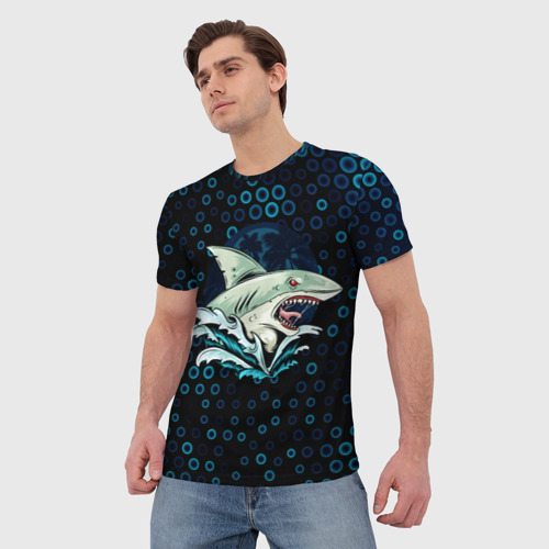 Мужская футболка 3D Морская угроза, цвет 3D печать - фото 3