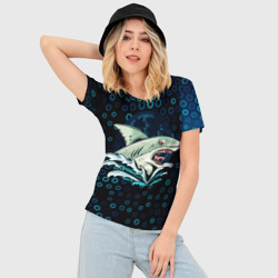 Женская футболка 3D Slim Морская угроза - фото 2