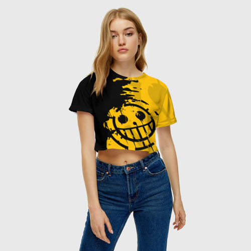 Женская футболка Crop-top 3D One piece pirates пираты, цвет 3D печать - фото 3