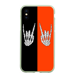 Чехол для iPhone XS Max матовый Ладошки скелета