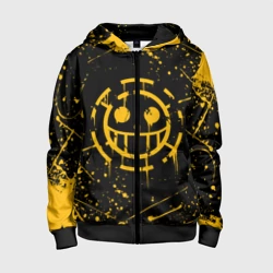 Детская толстовка 3D на молнии One piece pirates Ван Пис пираты жёлтый