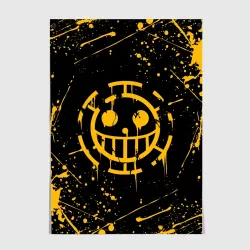 Постер One piece pirates Ван Пис пираты жёлтый