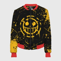 Женский бомбер 3D One piece pirates Ван Пис пираты жёлтый