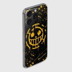 Чехол для iPhone 16 Pro Max силиконовый с защитой камеры One piece pirates Ван Пис пираты жёлтый - фото 2