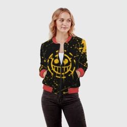 Женский бомбер 3D One piece pirates Ван Пис пираты жёлтый - фото 2