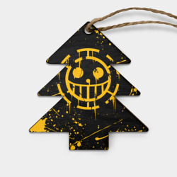 Игрушка деревянная Ёлочка One piece pirates Ван Пис пираты жёлтый
