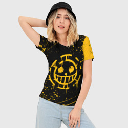 Женская футболка 3D Slim One piece pirates Ван Пис пираты жёлтый - фото 2