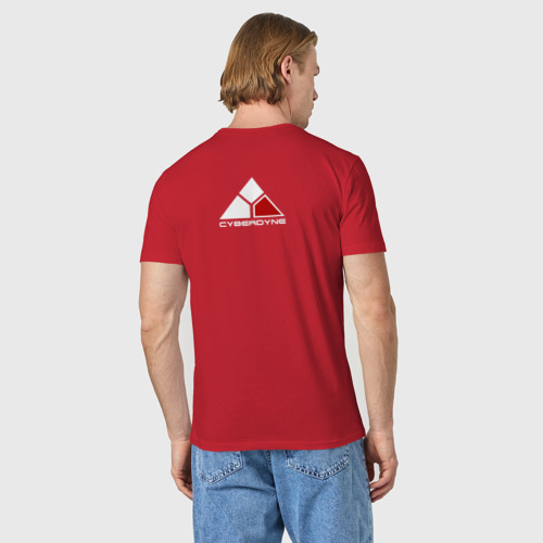 Мужская футболка хлопок Terminator T-800, цвет красный - фото 4