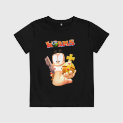 Детская футболка хлопок Worms 3D game - holy hand grenade