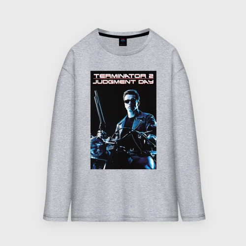 Мужской лонгслив oversize хлопок Арнольд Шварценеггер