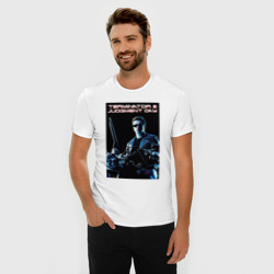 Мужская футболка хлопок Slim Арнольд Шварценеггер - фото 2