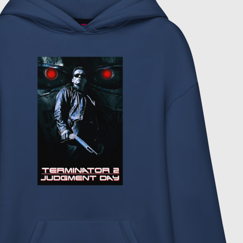 Худи SuperOversize хлопок Terminator JD, цвет темно-синий - фото 3