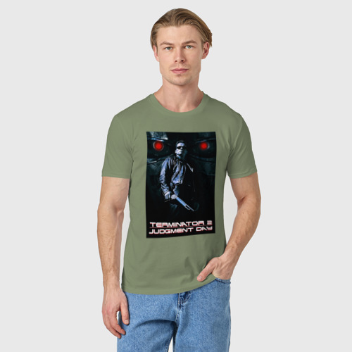 Мужская футболка хлопок Terminator JD, цвет авокадо - фото 3