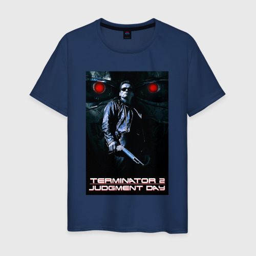 Мужская футболка хлопок Terminator JD, цвет темно-синий