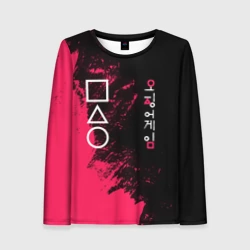 Женский лонгслив 3D Игра в кальмара Squid game