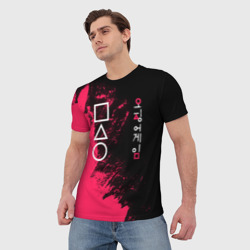 Мужская футболка 3D Игра в кальмара Squid game - фото 2