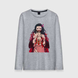 Мужской лонгслив хлопок Незуко секси-тян из Клинка демона