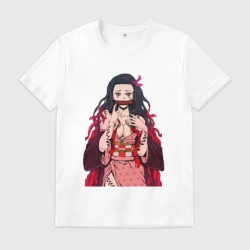 Мужская футболка хлопок Незуко секси-тян из Клинка демона