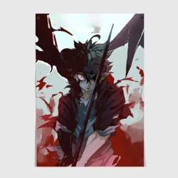 Постер Аста в режиме демона черный клевер