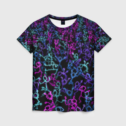 Женская футболка 3D Neon Rave Party