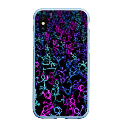 Чехол для iPhone XS Max матовый Neon Rave Party