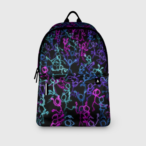 Рюкзак 3D с принтом Neon Rave Party, вид сбоку #3